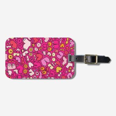 colorful breast pattern stone coaster luggage tag