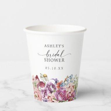 Colorful Bridal Shower Paper Cups