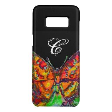 COLORFUL BUTTERFLY RED GOLD YELLOW MONOGRAM Black Case-Mate Samsung Galaxy S8 Case