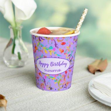 Colorful Confetti Toss Special Occasion Custom Paper Cups