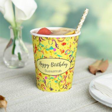 Colorful Confetti Toss Special Occasion Custom Paper Cups