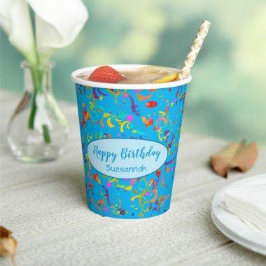 Colorful Confetti Toss Special Occasion Custom Paper Cups