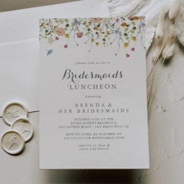 Colorful Dainty Wild Bridesmaids Luncheon Shower Invitations