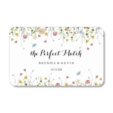 Colorful Dainty Wild Flowers Wedding Favor Matchboxes