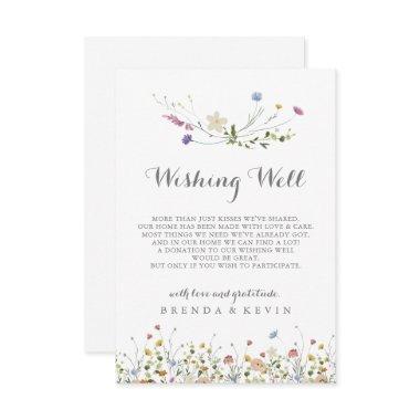 Colorful Dainty Wild Flowers Wedding Wishing Well Enclosure