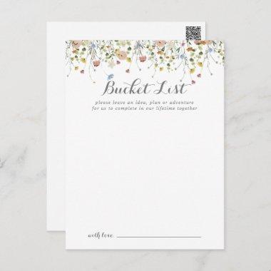 Colorful Dainty Wild Wedding Bucket List Invitations