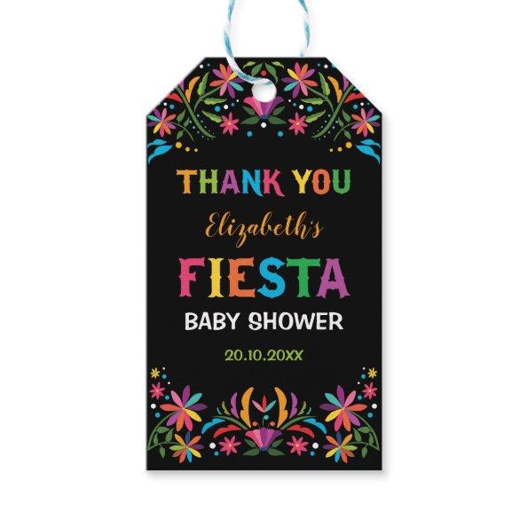 Colorful Fiesta Baby Shower Mexican Floral Party Gift Tags