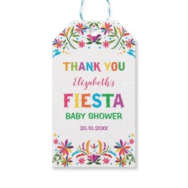 Colorful Fiesta Mexican Flower Baby Shower Gift Tags