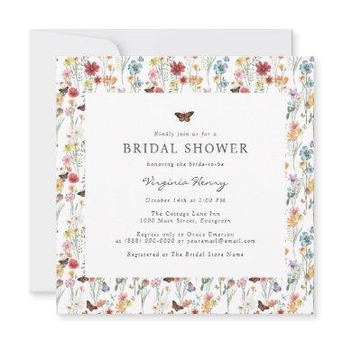 Colorful Floral Bridal Shower Invitations