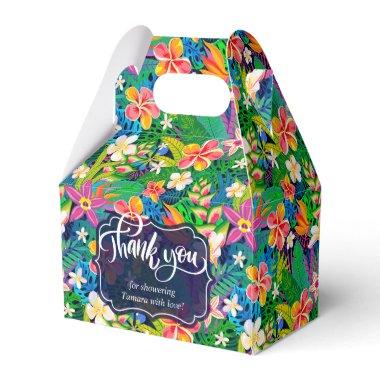 Colorful Floral Hawaiian Luau Party Favor Boxes