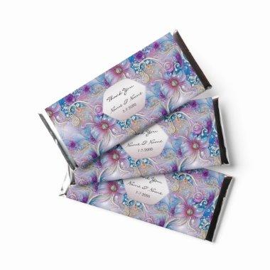 Colorful Floral Pearly Gems Hershey Bar Favors
