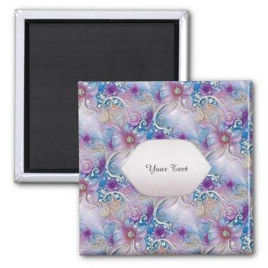Colorful Floral Pearly Gems Magnet