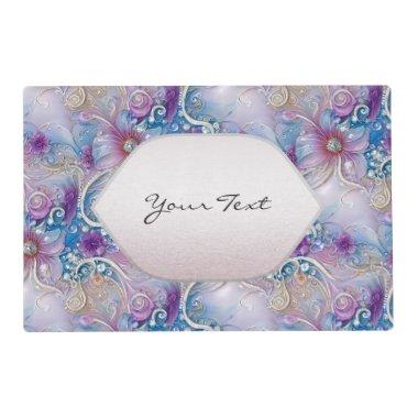 Colorful Floral Pearly Gems Placemat