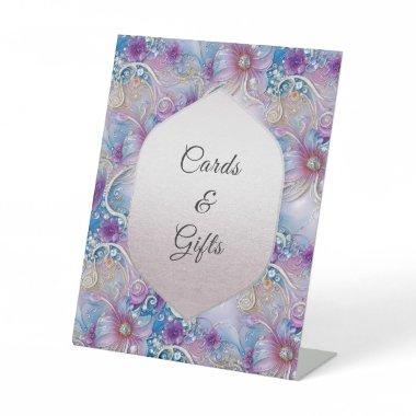 Colorful Floral Pearly Gems Tabletop Signs