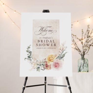 Colorful Flowers Elegant Boho Welcome Sign