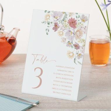 Colorful Flowers, Wildflowers, Boho,  Pedestal Sign