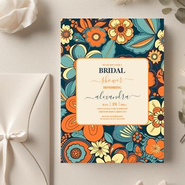 Colorful Groovy Retro 70s Floral