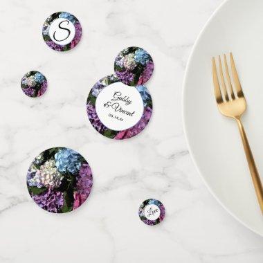 Colorful Hydrangea Flowers Wedding Confetti