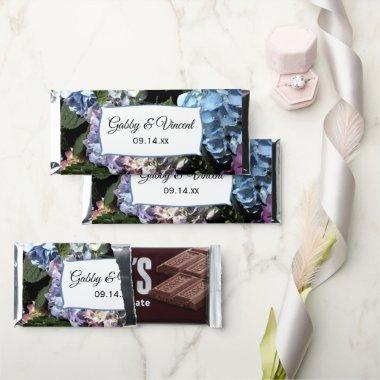 Colorful Hydrangea Flowers Wedding Hershey Bar Favors