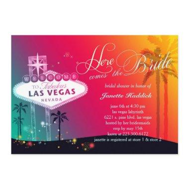 Colorful Las Vegas Bridal Shower Invitations