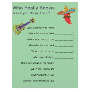 Colorful Mexican Fiesta Baby Shower Question Game