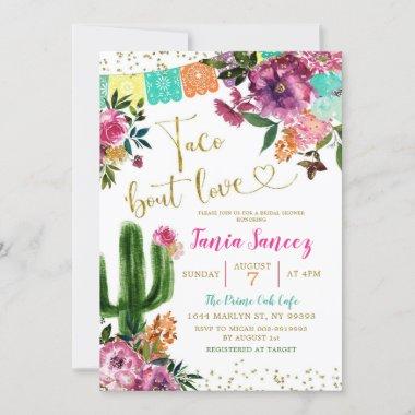Colorful Mexican Taco bout Love Bridal Shower Invitations