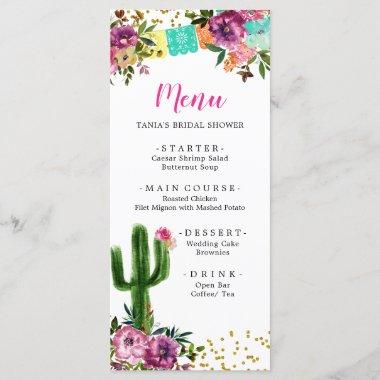 Colorful Mexican Taco bout Love Bridal Shower Menu