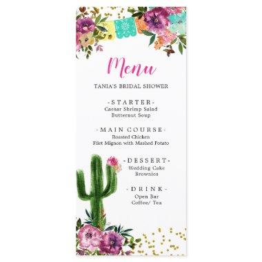 Colorful Mexican Taco bout Love Bridal Shower Menu