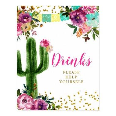 Colorful Mexican Taco bout Love Drink Sign