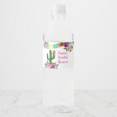 Colorful Mexican Taco bout Love Water Bottle Water Bottle Label