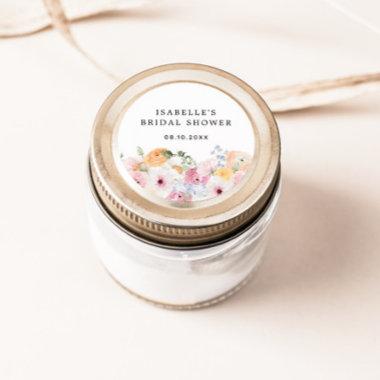 Colorful Pastel Floral  Classic Round Sticker