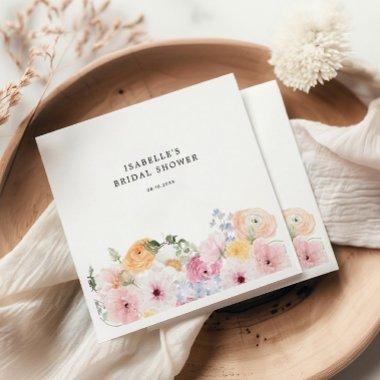 Colorful Pastel Floral  Napkins