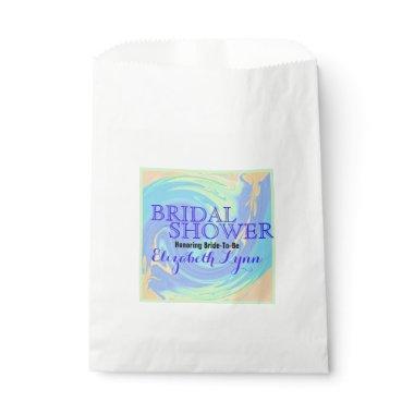 Colorful Pastel Paint Swirl Bridal Shower Favor Bag