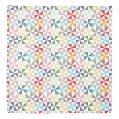 Colorful Pinwheel Pattern Duvet Cover