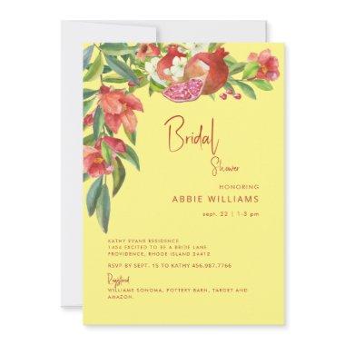 Colorful Pomegranate Tuscan Red and Yellow Bridal