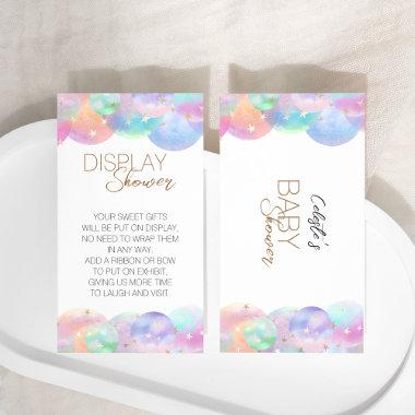 Colorful Rainbow Bubble Baby Shower Display Shower Enclosure Invitations