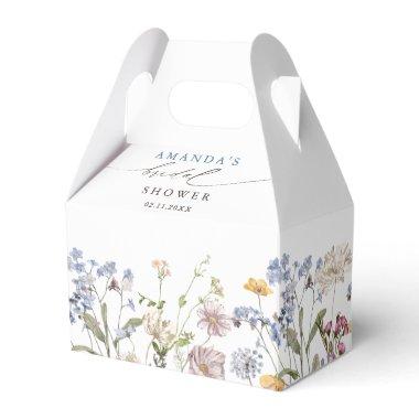Colorful Spring Wildflower Meadow Bridal Shower Favor Boxes
