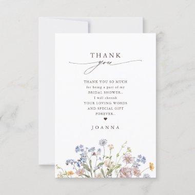 Colorful Spring Wildflower Meadow Bridal Shower Thank You Invitations