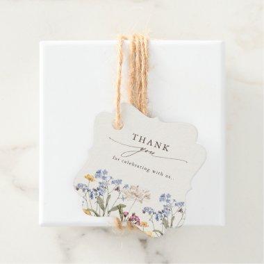 Colorful Spring Wildflower Meadow Garden Wedding Favor Tags