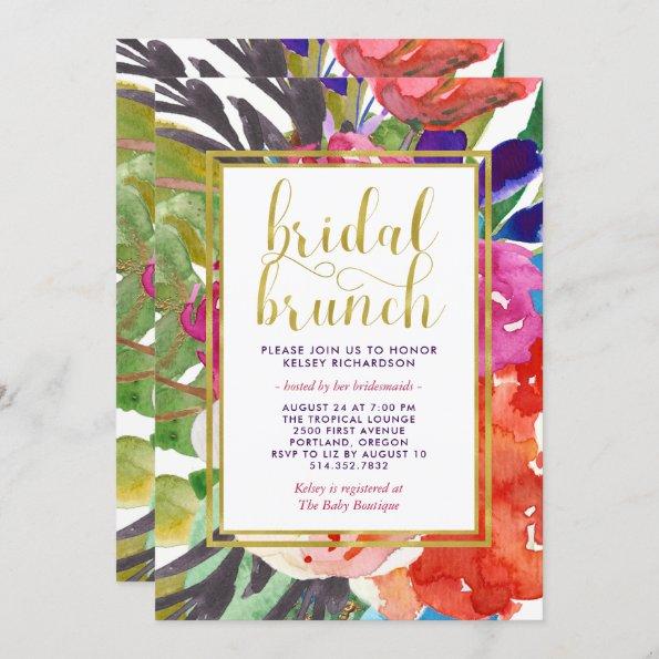 Colorful Tropical Bridal Brunch Invitations