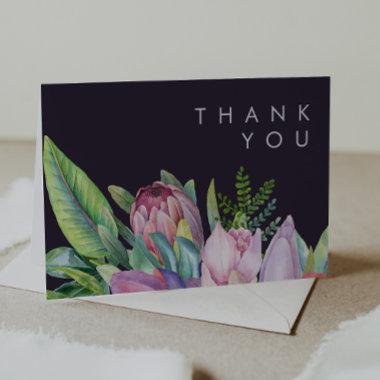 Colorful Tropical Floral | PurpleThank You Invitations