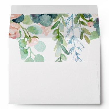 Colorful Tropical Floral Wedding Invitations Envelope