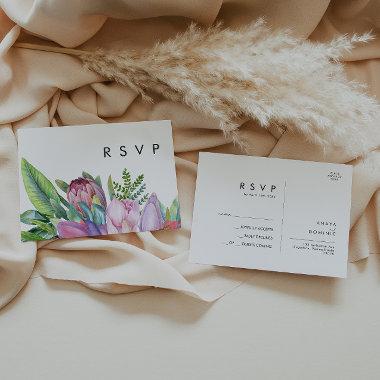 Colorful Tropical Floral | Wedding RSVP PostInvitations