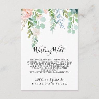 Colorful Tropical Floral Wedding Wishing Well Enclosure Invitations