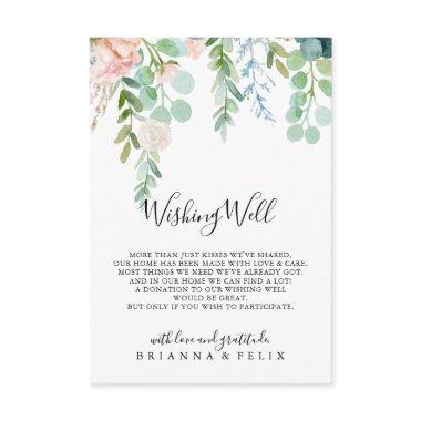 Colorful Tropical Floral Wedding Wishing Well Enclosure Invitations