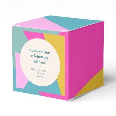 Colorful Unique Custom Bridal Shower Thank You Favor Boxes