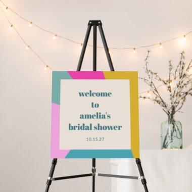 Colorful Unique Custom Bridal Shower Welcome Sign