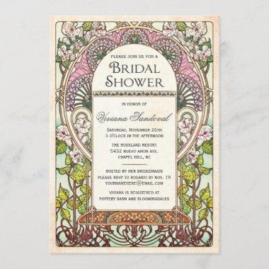 Colorful Vintage Bridal Shower Invitations