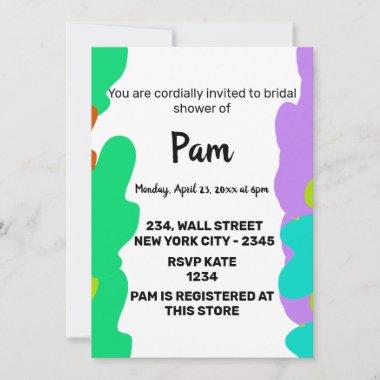 Colorful watercolor add your name text editable Invitations