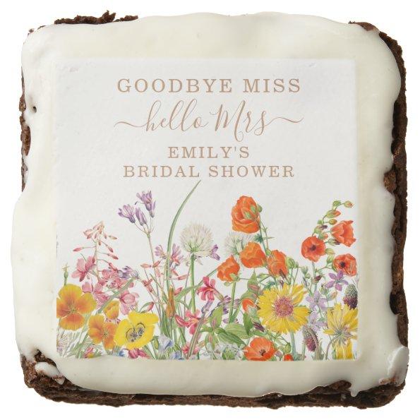 Colorful Wild Flowers Country Floral Goodbye Miss Brownie